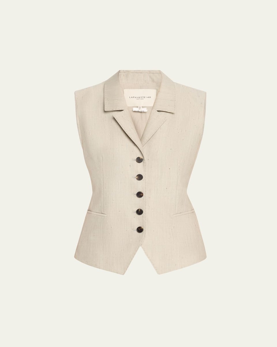 Tailored Wool-Blend Vest